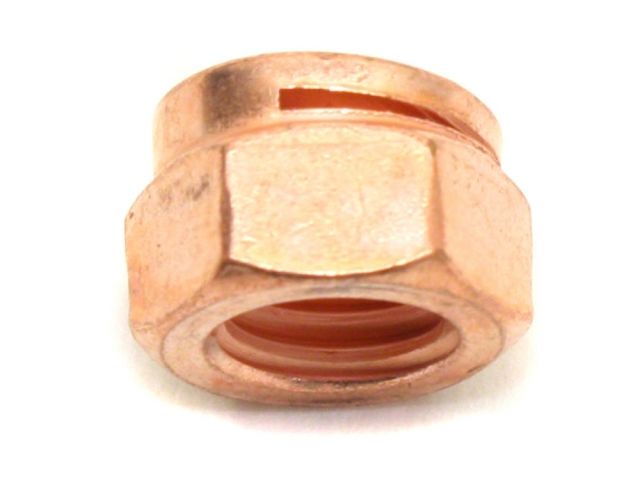 Diftech Copper Metric Flange Exhaust Lock Nut M8 x 1.25