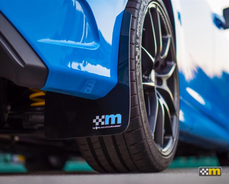 mountune / Rally Armor 13-18 Ford Focus ST Mud Flap Set - Blue 7063-MF-AB Main Image