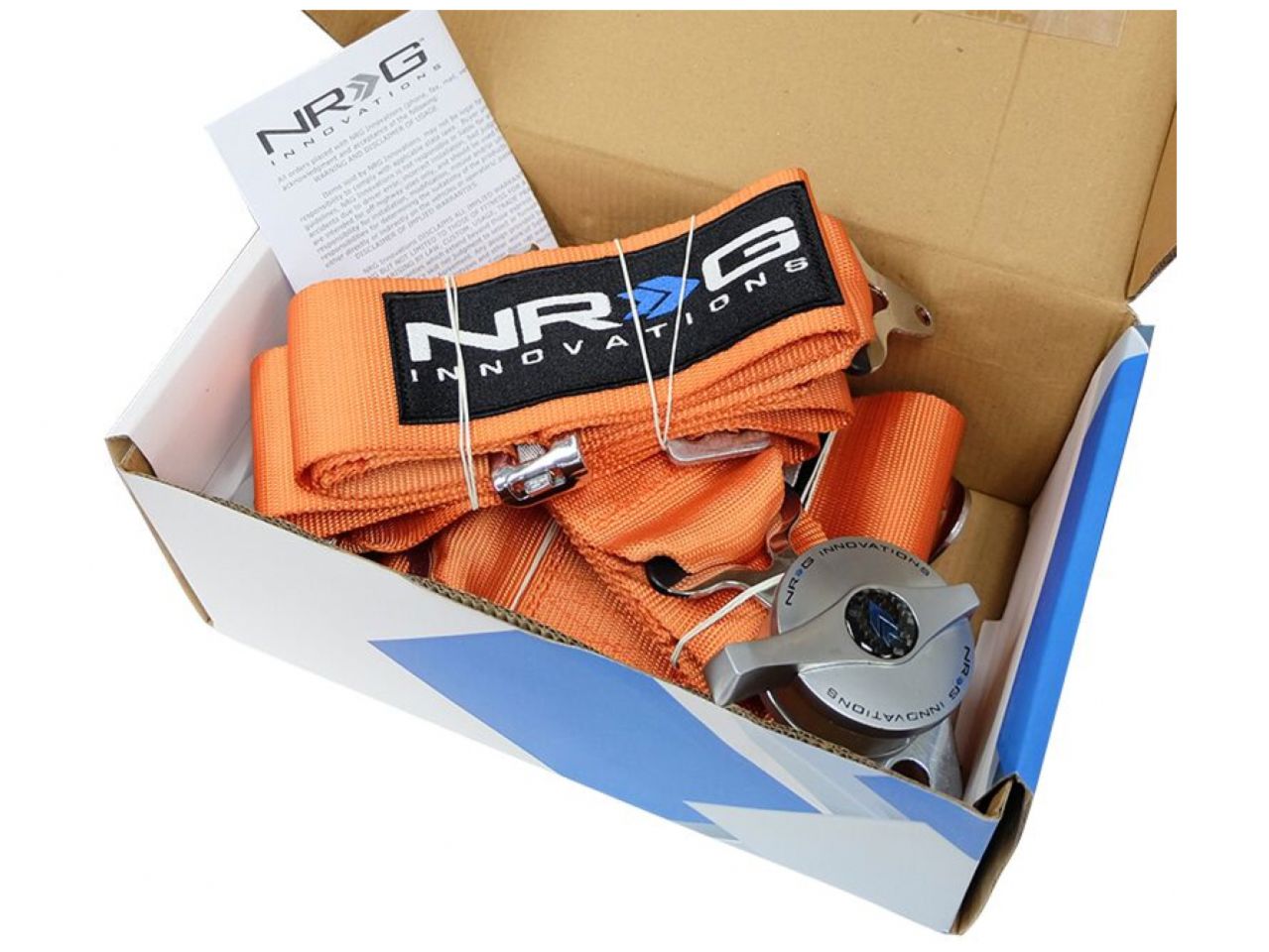 NRG 5 Pt 3inch Seat Belt Harness / Cam Lock- Orange