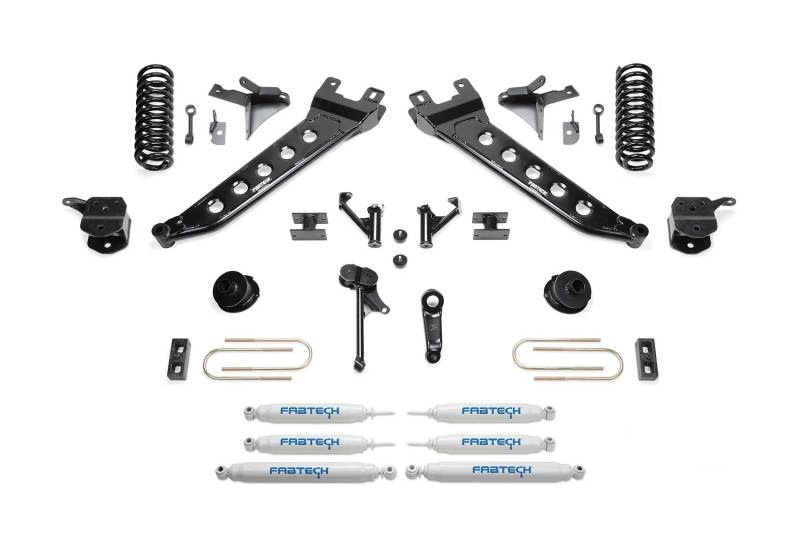 Fabtech 13-18 Ram 3500 4WD 7in Radius Arm System w/Dual Perf. Shocks K3148 Main Image