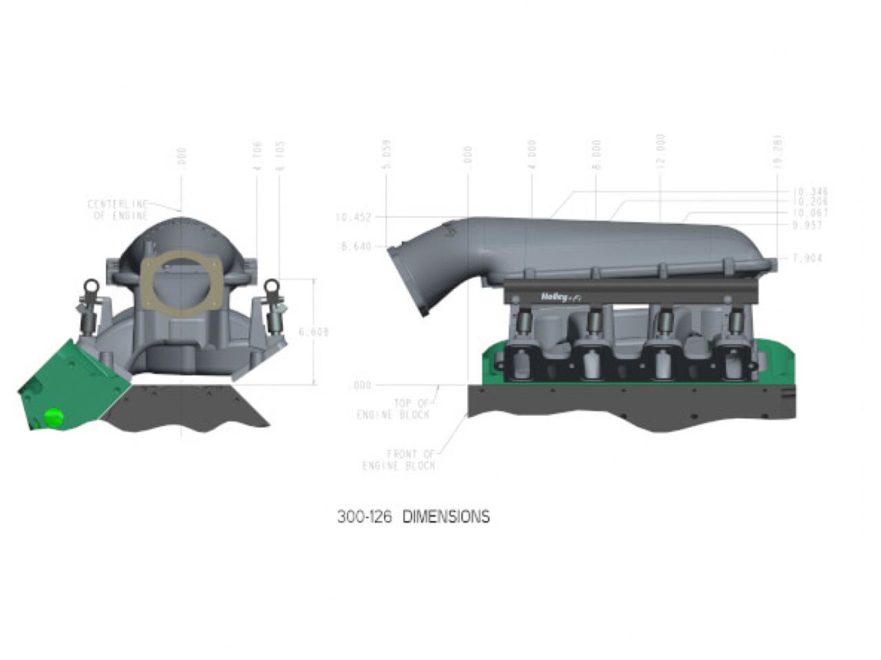 Holley Mid-Rise Intake - GM LS1/LS2/LS6 w/ 105mm Top