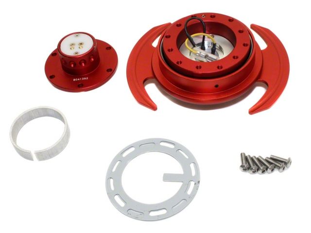 NRG 3.0 Quick Release Kit Red Metal Body Red Ring with Handles