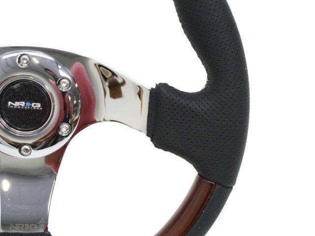 NRG Classic Wood Grain Wheel 350mm 3 Spoke