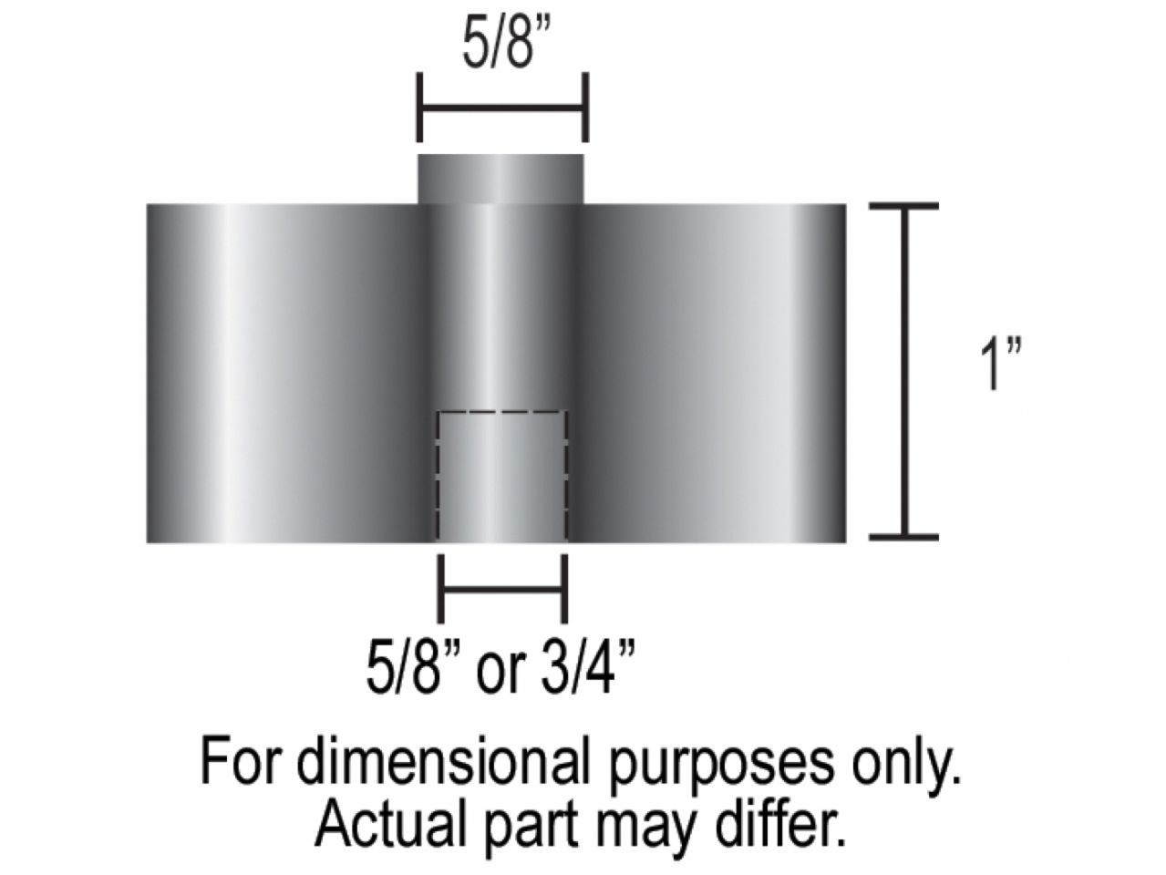 Derale 1" Aluminum Belt Fan Spacer, Female 5/8-3/4 Pilot