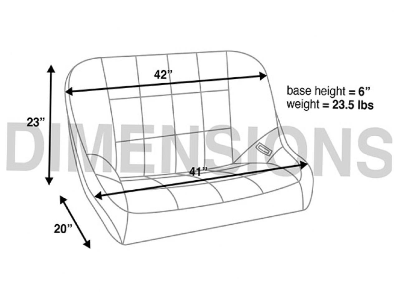 Corbeau Black Vinyl, Baja Bench 42"