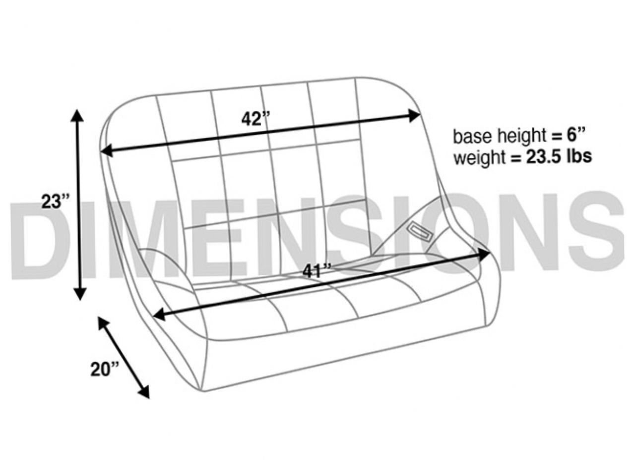 Corbeau Black Vinyl / Cloth, Baja Bench 42"