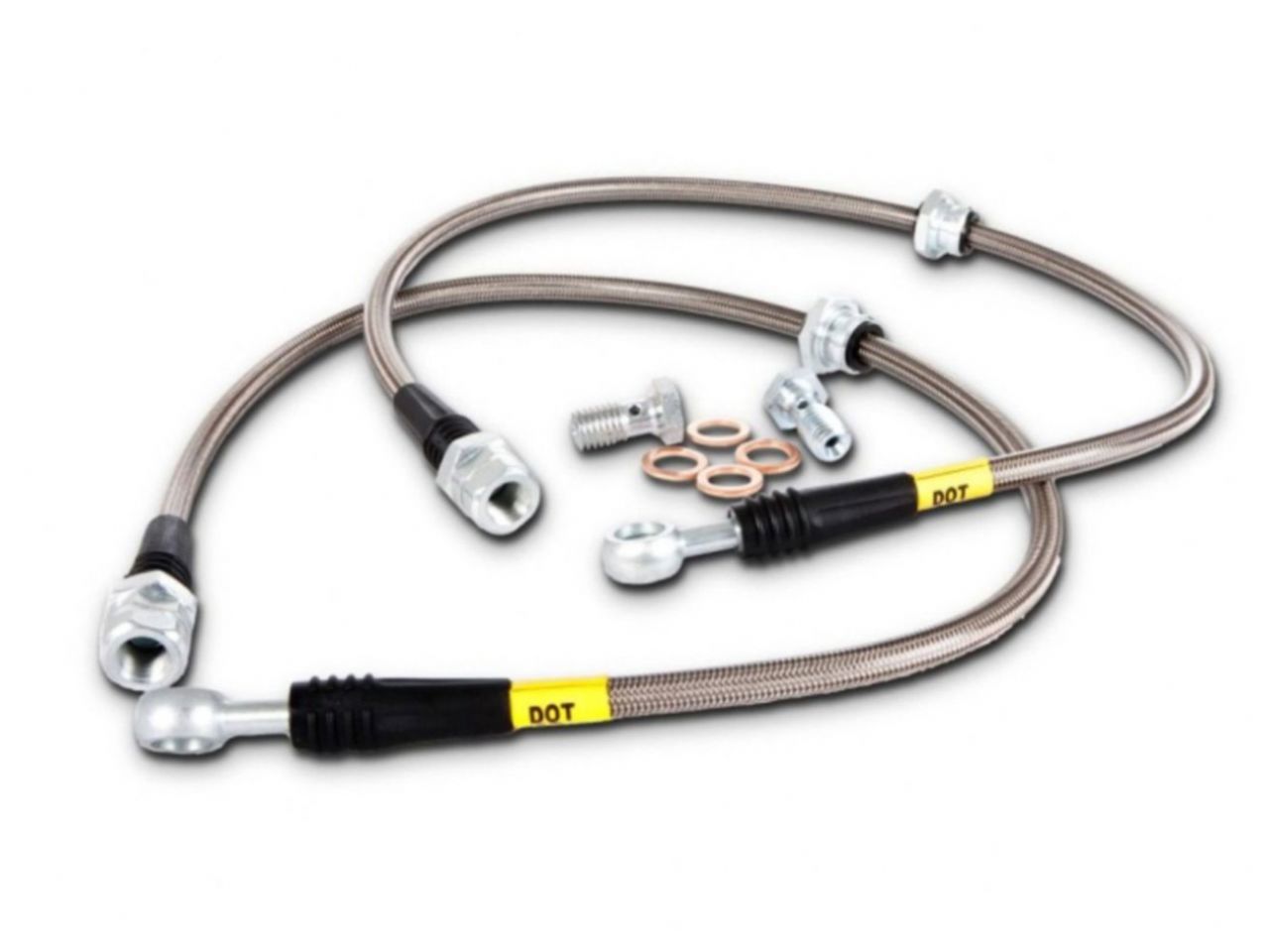 StopTech Trophy Sport Big Brake Kit; Silver Caliper Drilled 2-Piece Rotor, Front