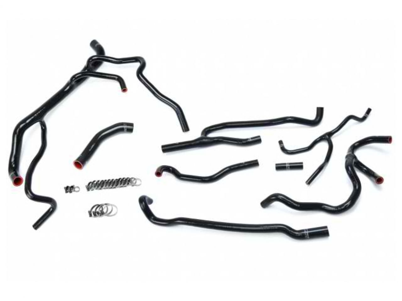 HPS Black Reinforced Silicone Radiator + Heater Hose Kit Coolant Chevy 16-17 Camaro SS Coupe 6.2L V8