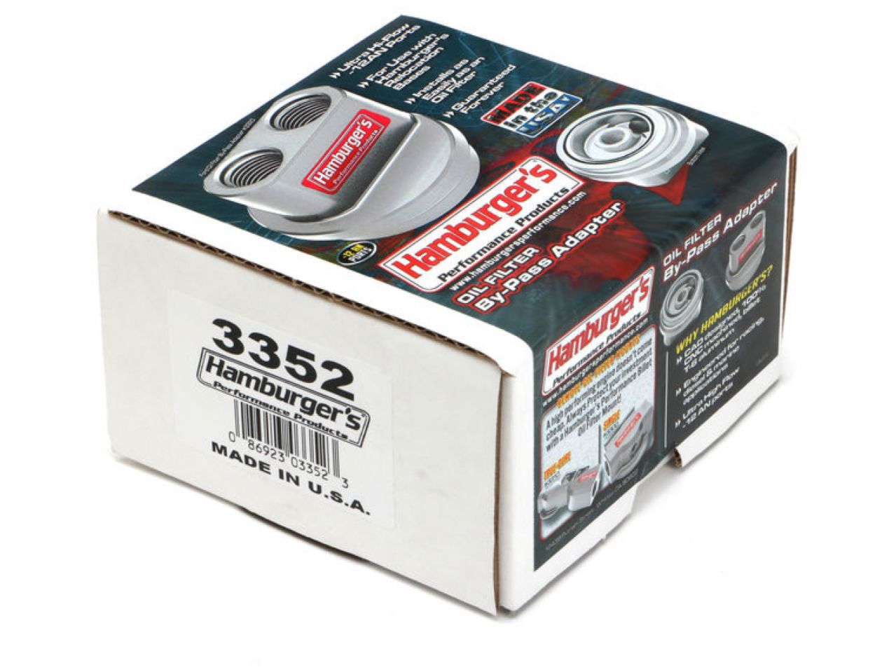 Hamburger's Performance Spin-On Oil Filter Bypass Adapter; Ford Diesel With 1 1/2-12 Threads