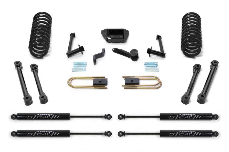 Fabtech 03-05 Dodge 2500/3500 4WD Gas w/Auto 6in Perf. System w/Stealth Shocks K3015M Main Image