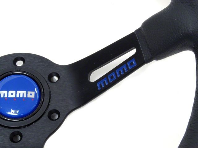 Momo TUNING - STEERING WHEELS, Drifting 33, Black Leather, Blue Inserts, Bl