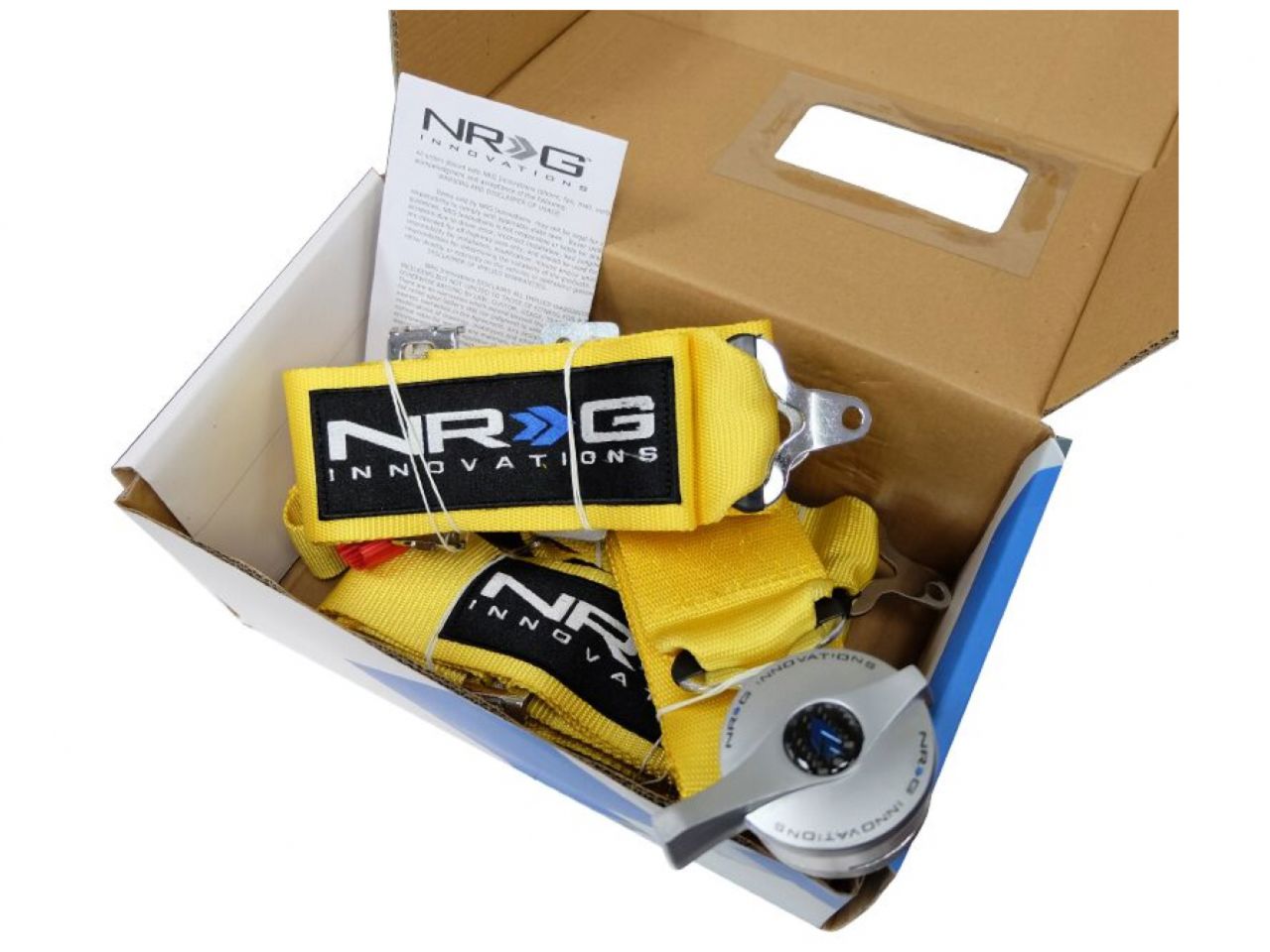 NRG 5 Pt 3inch Seat Belt Harness / Cam Lock- Yellow