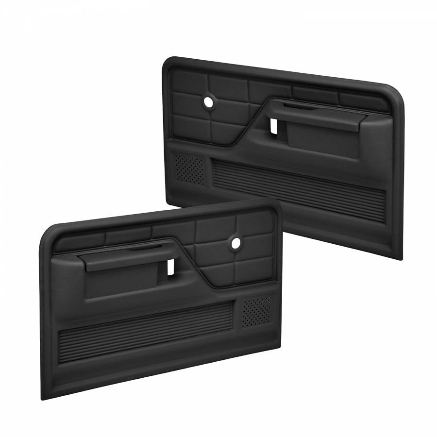 Coverlay Door Panel Pair 73-79 Ford F-Series Pickup Black