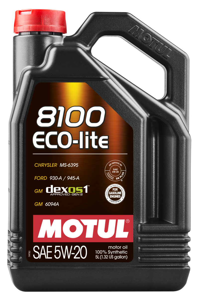 Motul 5L Synthetic Engine Oil 8100 5W20 ECO-LITE 109104 Main Image