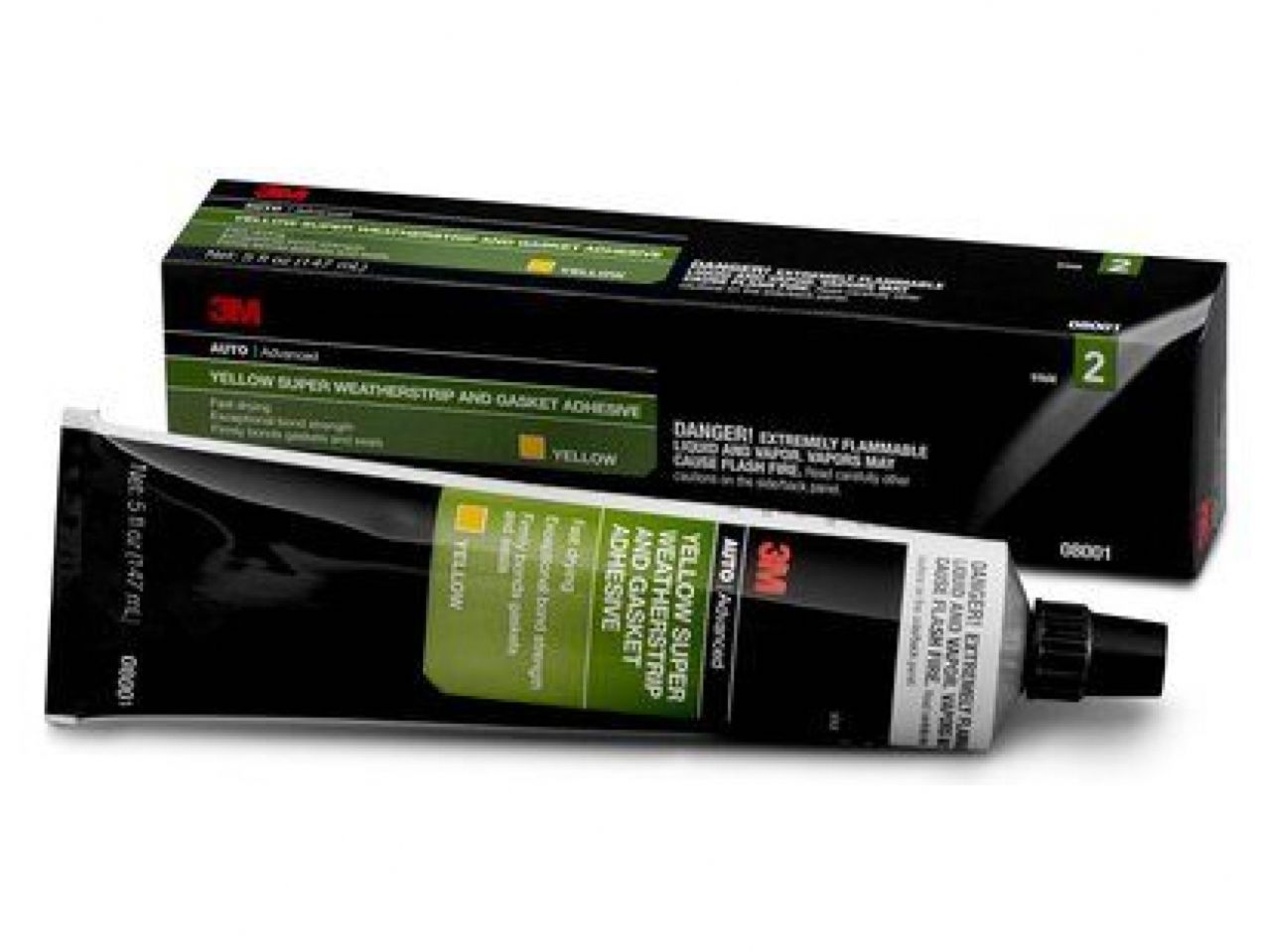 3M Yellow Super Weatherstrip And Gasket Adhesive, 2 fl oz, 12
