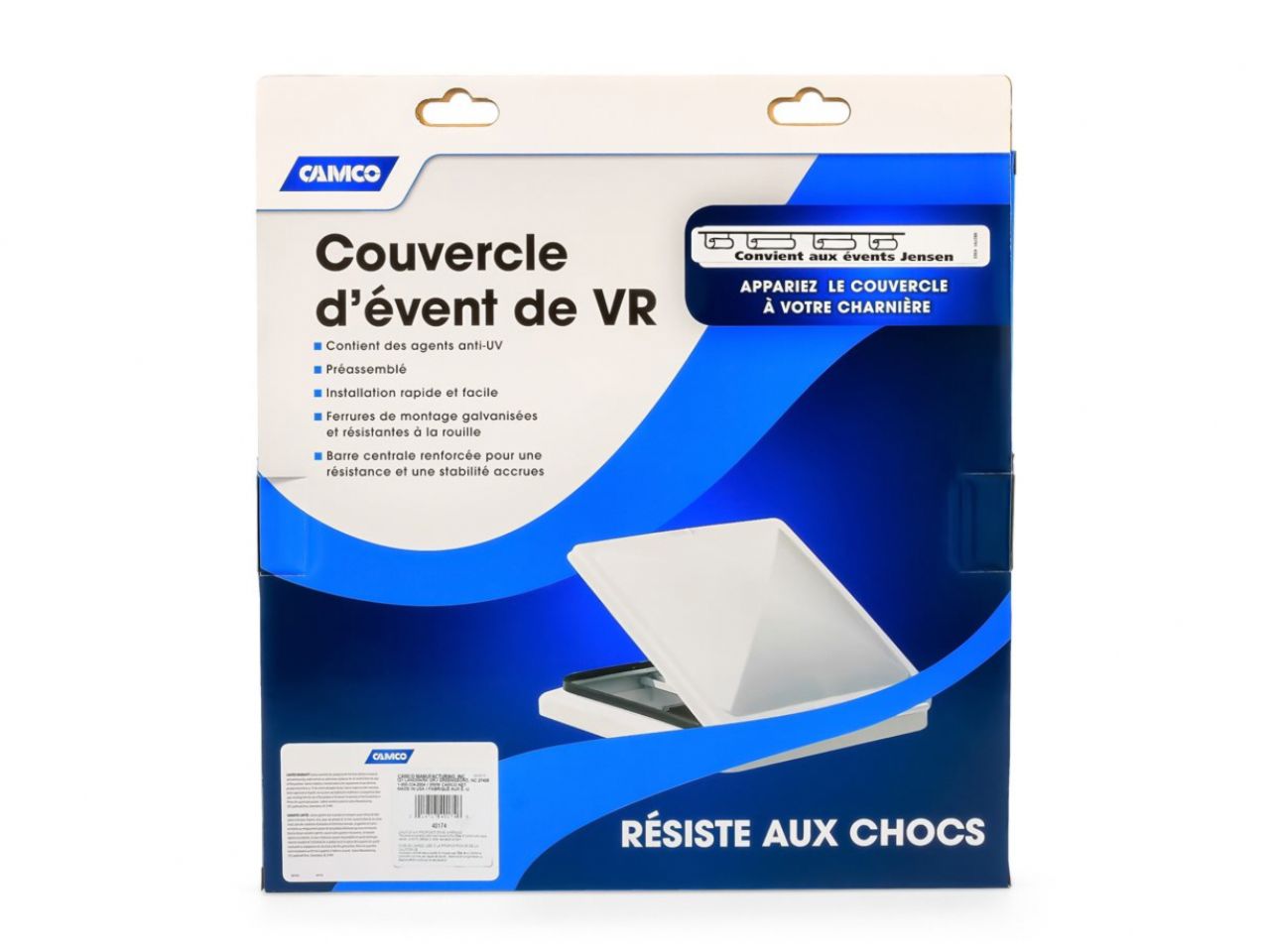 Camco Polypropylene Vent Lid - Jensen Pre '94 Pin, Black Bilingual