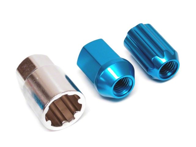 Work Wheels Wheels RS Lug Nuts 12 X 1.50 Aluminum Close End Blue