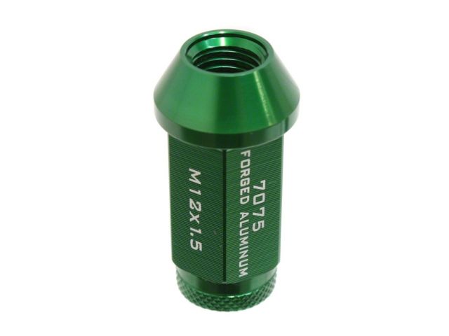 NRG 700 Series Extended Racing Lug Nuts M12x1.50mm Green 4 Nut Pack
