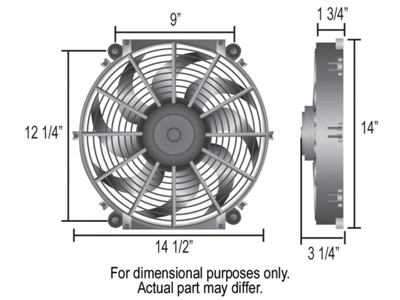 Derale 14 Tornado Elect. Fan/Thrmostat Kit