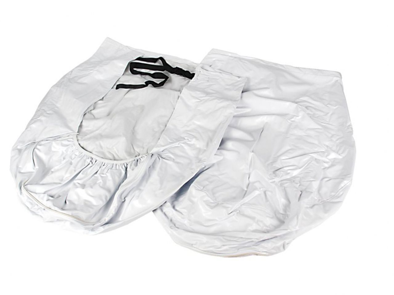 Camco Wheel & Tire Protector Covers - 27-29", Arctic White Vinyl, Set / 2