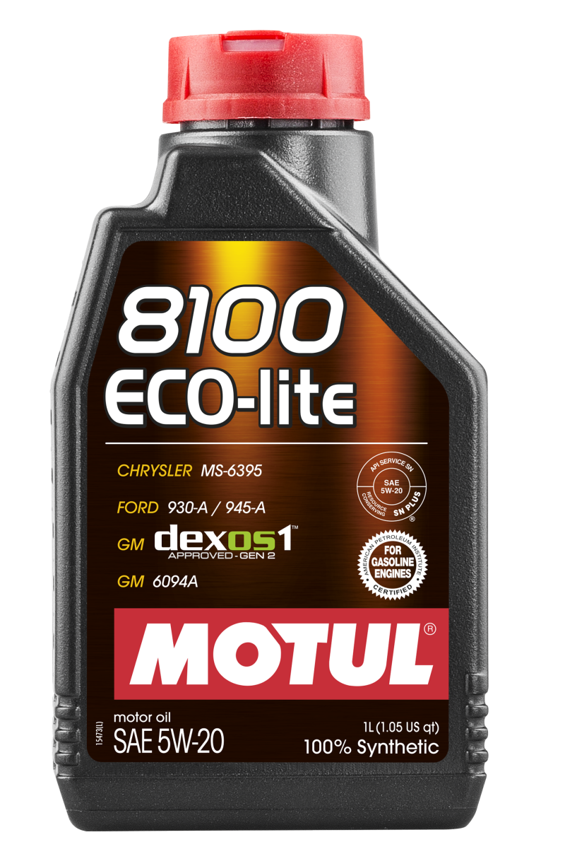 Motul 1L Synthetic Engine Oil 8100 5W20 ECO-LITE 109102 Main Image