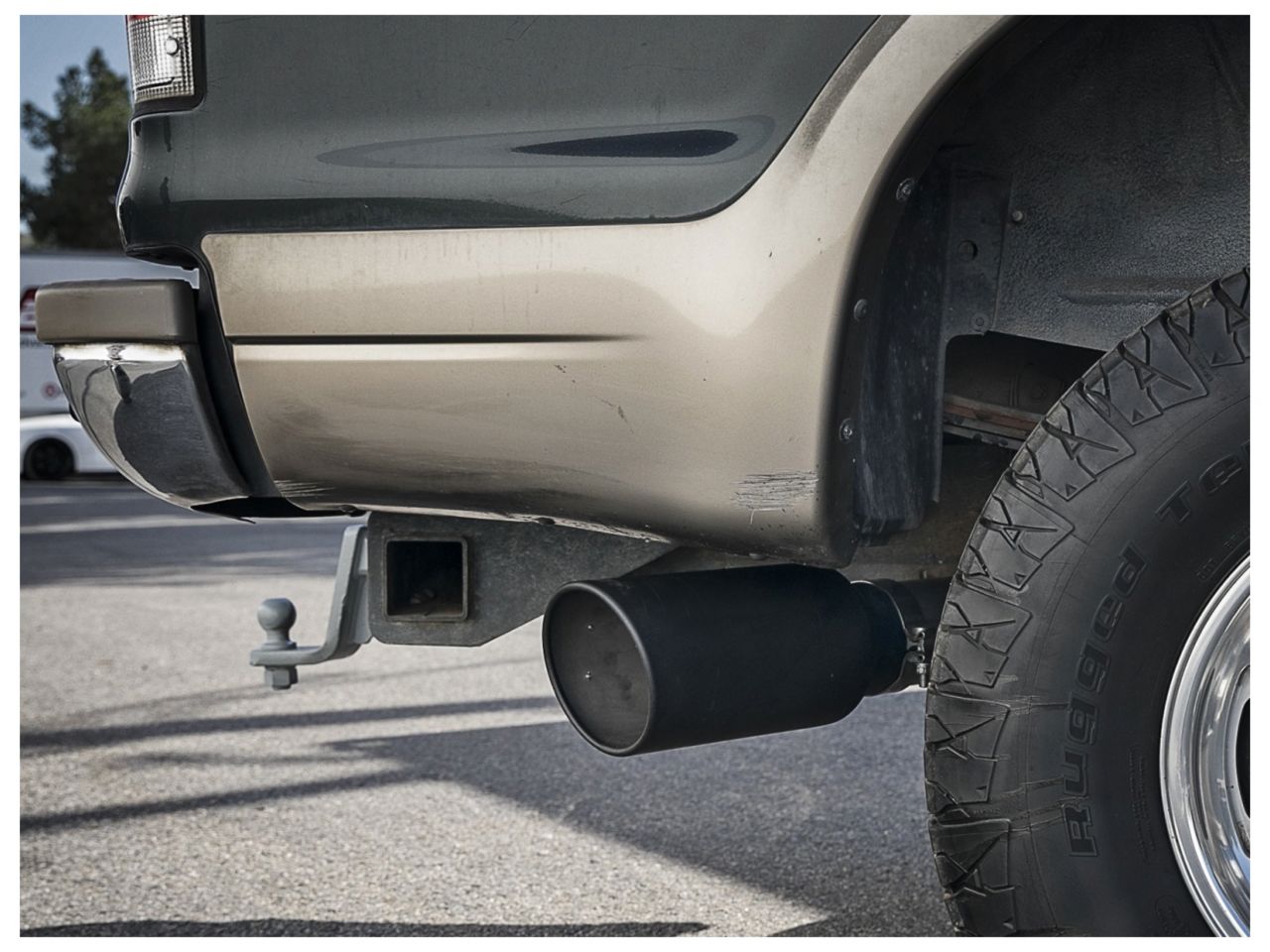 aFe Large Bore-Hd 4 In 409 Stainless Steel Turbo-Back Race Pipe w/ Muffler