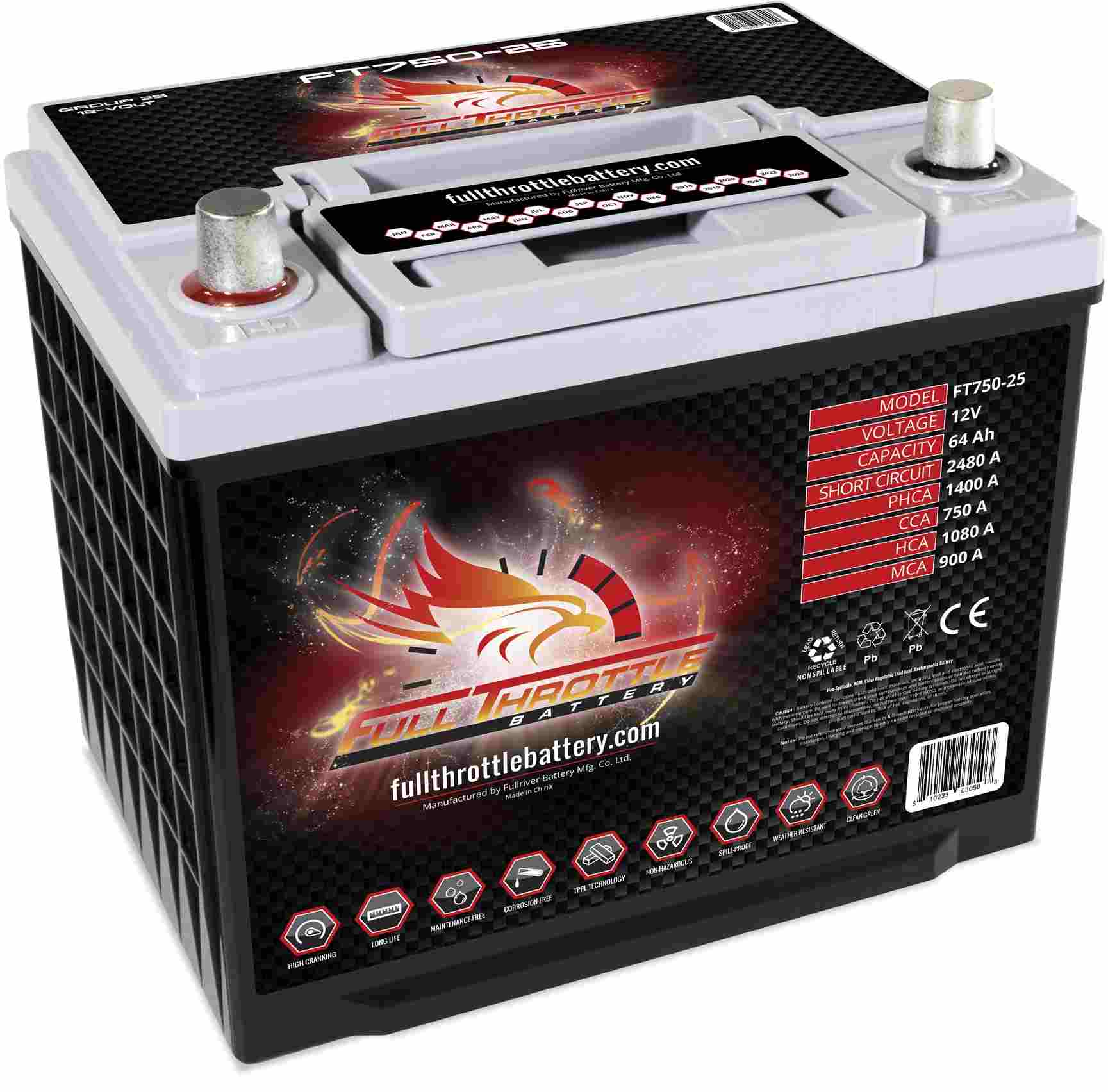 fullriver battery vehicle battery  frsport ft750-25