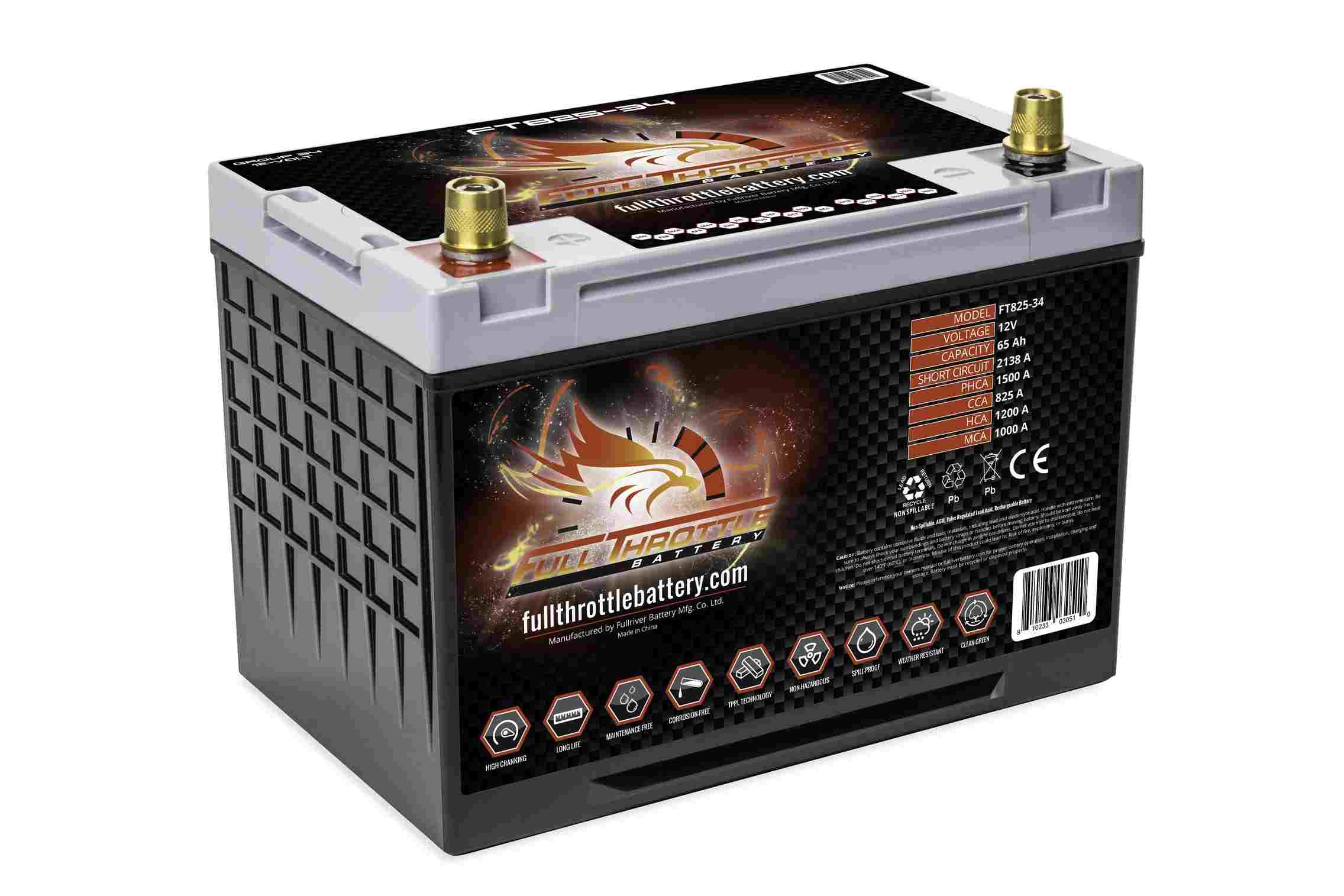 fullriver battery vehicle battery  frsport ft825-34