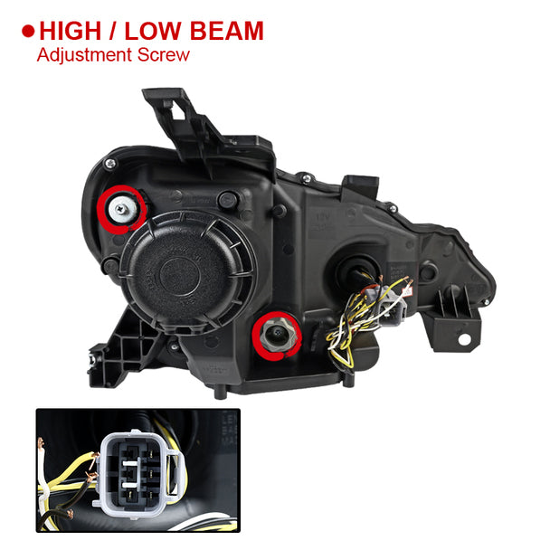 SEQUENTIAL SIGNAL PROJECTOR HEADLIGHTS- GLOSSY BLACK