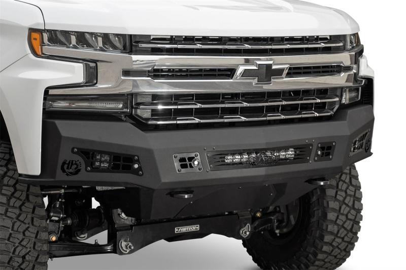 Addictive Desert Designs 2019 Chevy Silverado 1500 HoneyBadger Front Bumper w/ Sensor Cutouts F447232080103 Main Image