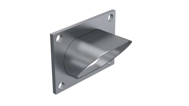QTP Bolt-On QTEC Low Profile Oval Turn Down 11338 Main Image