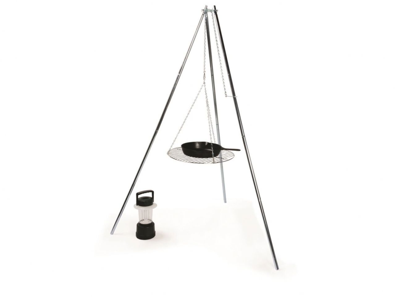 Camco Tripod Grill & Lantern Holder - With Grill, Bilingual
