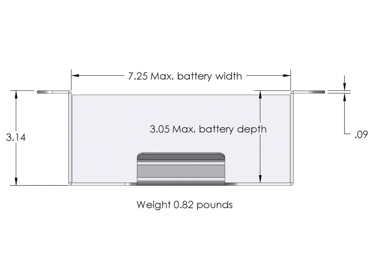 XS Power 680 Stamped Aluminum Side Mount Box with Window