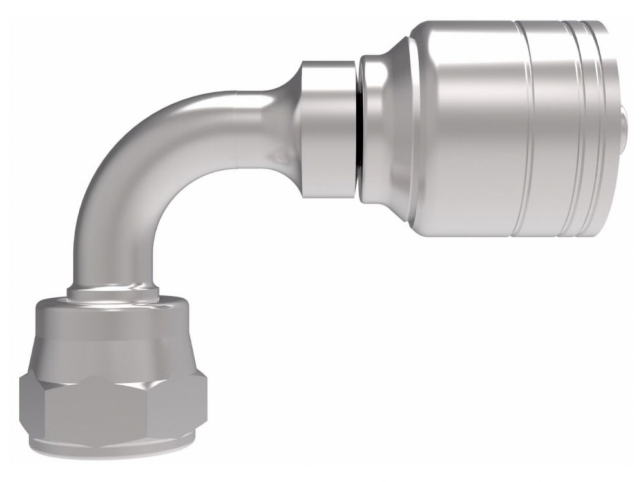 Aeroquip Reusable Aluminum Non-Swivel; 90 deg. Elbow; -20AN Hose Size; Bulk