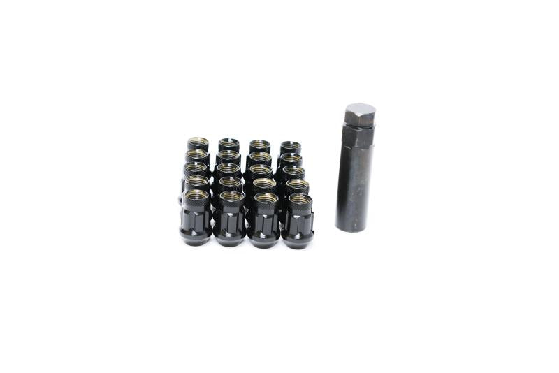 Wheel Mate Muteki HR38 Open End Lug Nuts 12x1.25 Black Chrome / Red Ring HR3805BR Main Image