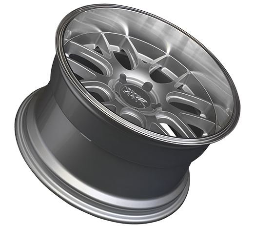 XXR 530D Wheel Silver / Machined Lip 18x9 +35 5x100