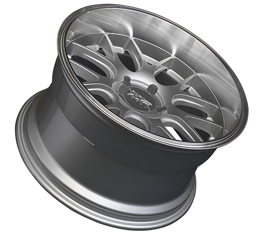 XXR 530D Wheel Silver / Machined Lip 18x10.5 +20 5x4.5