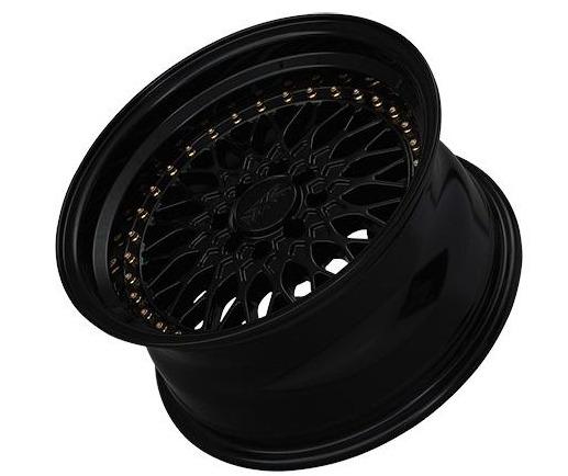 XXR 536 Wheel Black / Gold Rivets 15x8 0 4x100,4x114.3