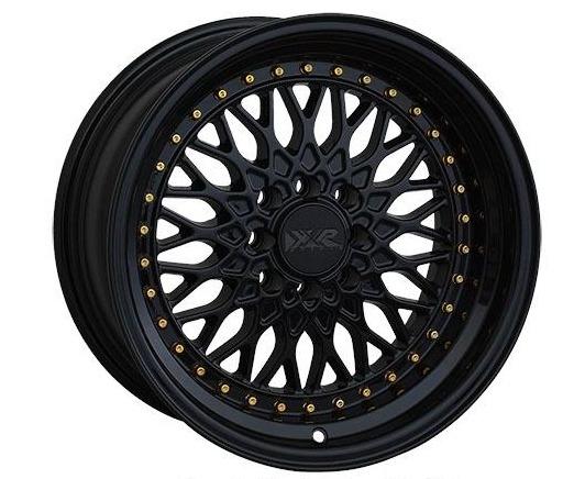 XXR 536 Wheel Black / Gold Rivets 15x8 0 4x100,4x114.3