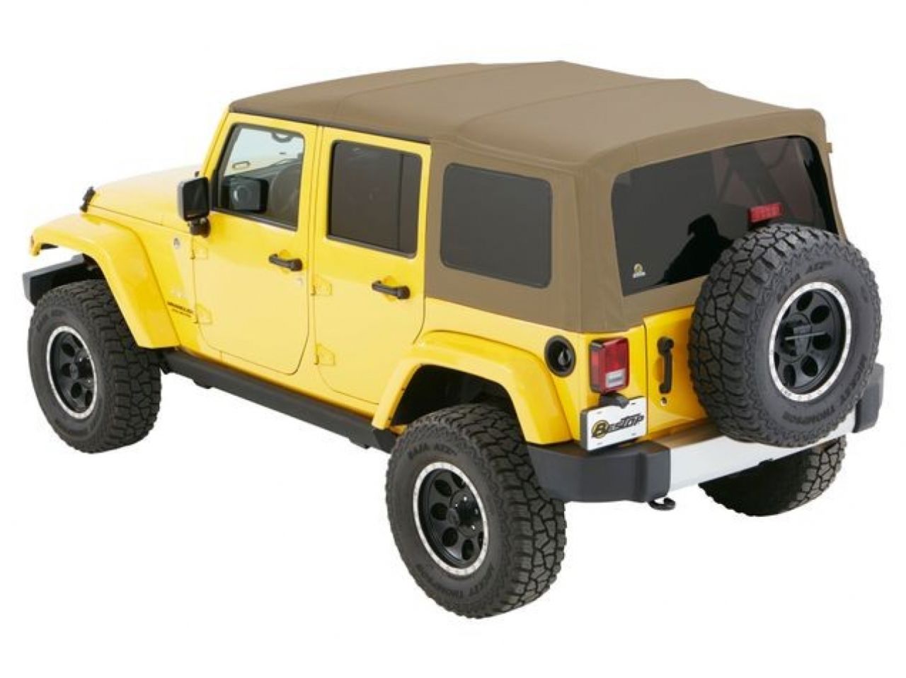 Bestop Jeep 07-16 Wrangler Unlimited; No doors included; Tinted side and Rear