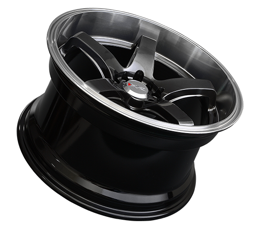 XXR 555 Wheel Chromium Black / Machined Lip 18x10 +25 5x100,5x114.3