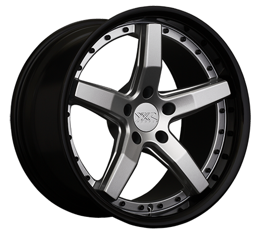 XXR 569 Wheel Silver / Gloss Black Lip 18x10 +35 5x4.5