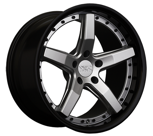 XXR 569 Wheel Silver / Gloss Black Lip 18x8.5 +38 5x120