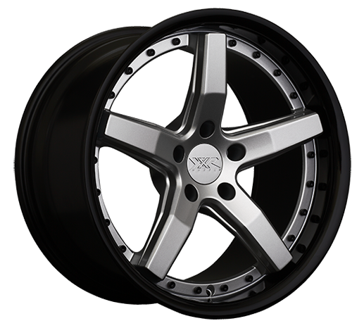 XXR 569 Wheel Silver / Gloss Black Lip 20x9 +35 5x4.5