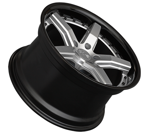 XXR 569 Wheel Silver / Gloss Black Lip 20x10.5 +25 5x4.5