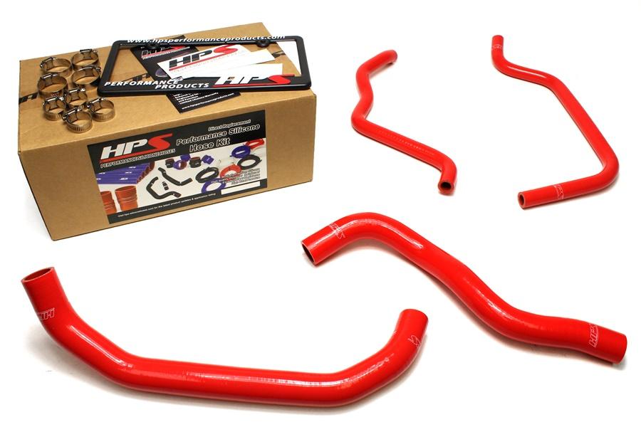 HPS Red Reinforced Silicone Radiator + Heater Hose Kit Honda 08-12 Accord 2.4L 4Cyl LHD