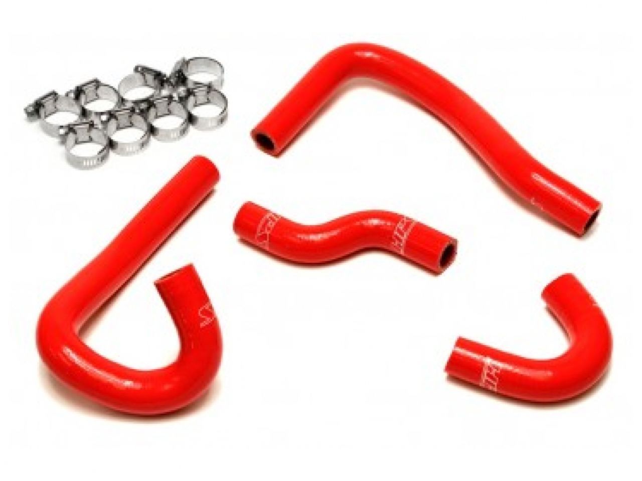 HPS Red Reinforced Silicone Heater Hose Kit Mazda 93-95 RX7 FD3S