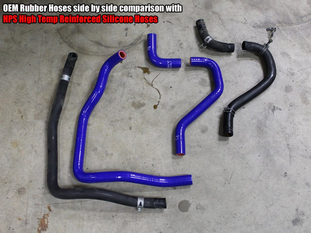 HPS Blue Reinforced Silicone Heater Hose Kit Toyota 89-95 Pickup 22RE Non Turbo EFI LHD