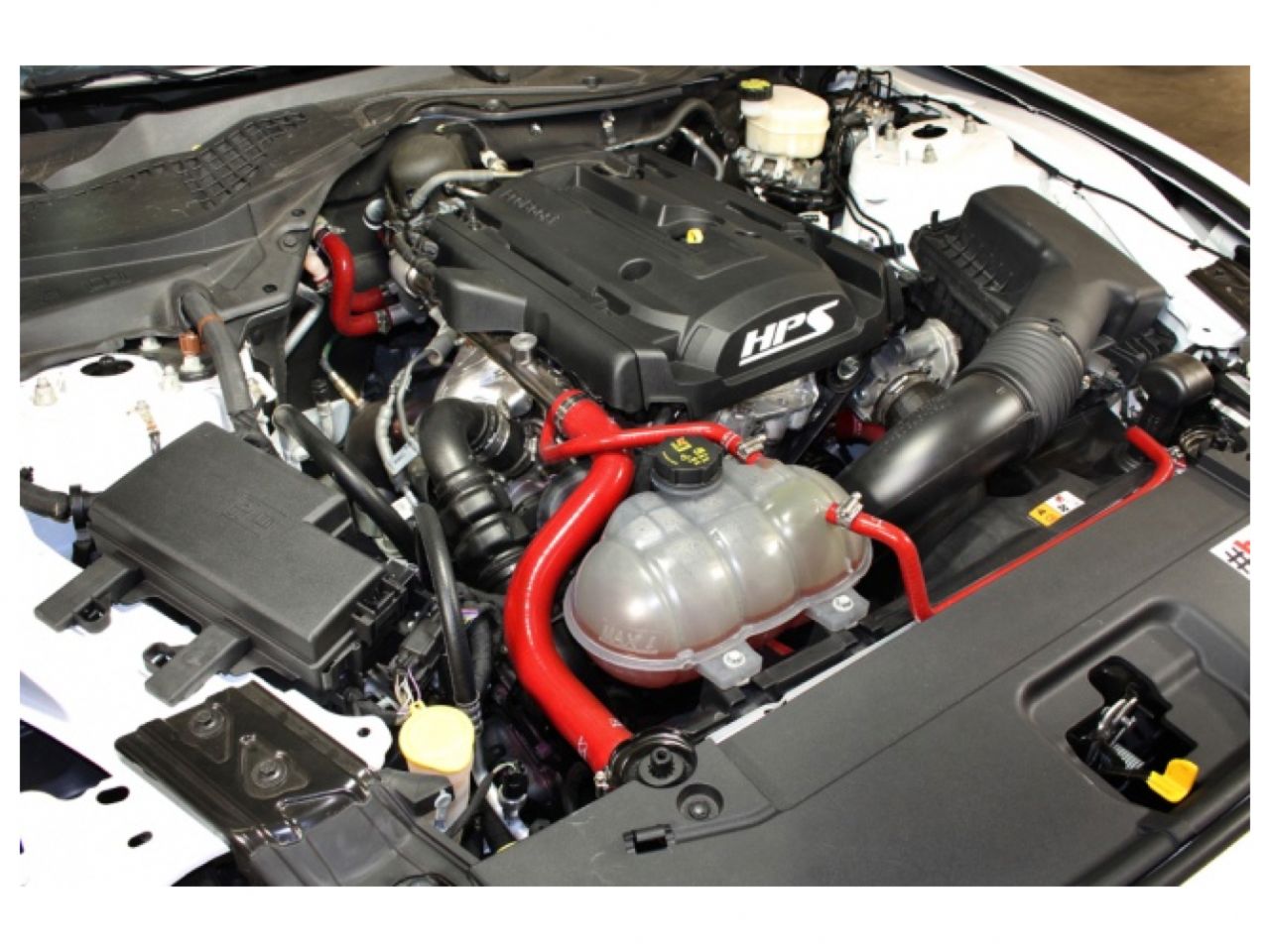 HPS Red Reinforced Silicone Radiator and Heater Hose Kit Coolant Ford 2015-2019 Mustang Ecoboost 2.3L Turbo