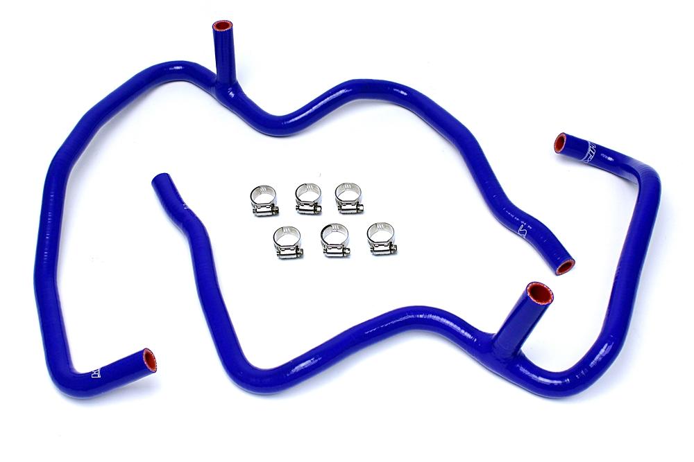 HPS Blue Reinforced Silicone Heater Hose Kit Coolant Jeep 06-10 Commander 5.7L V8 with Rear A/C